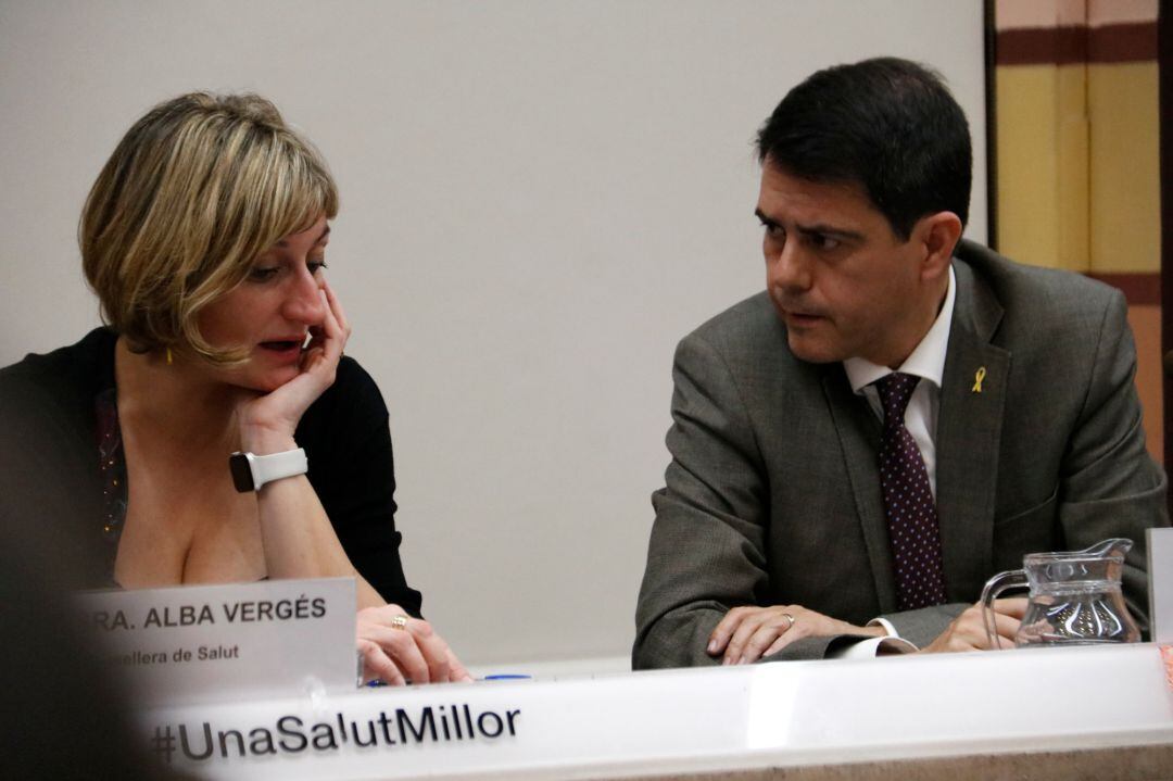 La consellera de Salut, Alba Vergés, i l'alcalde d'Igualada, Marc Castells,