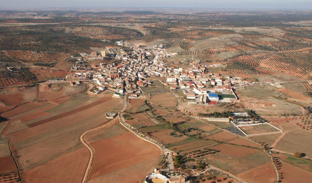 Imagen aérea de la localidad de Terrinches 