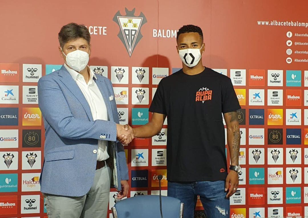 Jeisson Martínez, en su presentación como jugador del Albacete