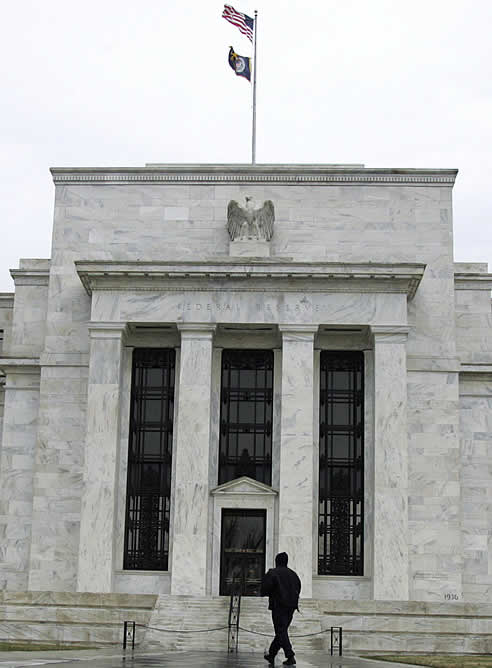 Fachada del edificio de la Reserva Federal de EEUU, en Washington