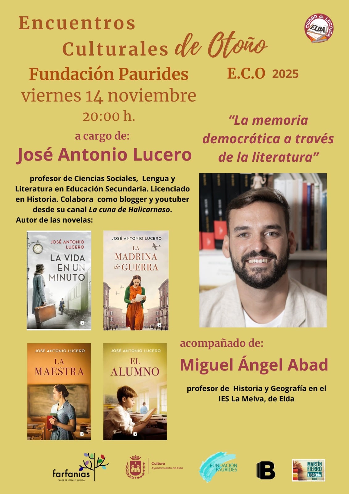 El encuentro permitirá a los asistentes dialogar con Lucero sobre su última novela El alumno, que continúa la historia de La maestra.