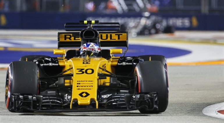 Jayson Palmer, durante un entrenamiento en el Gran Premio de Singapur