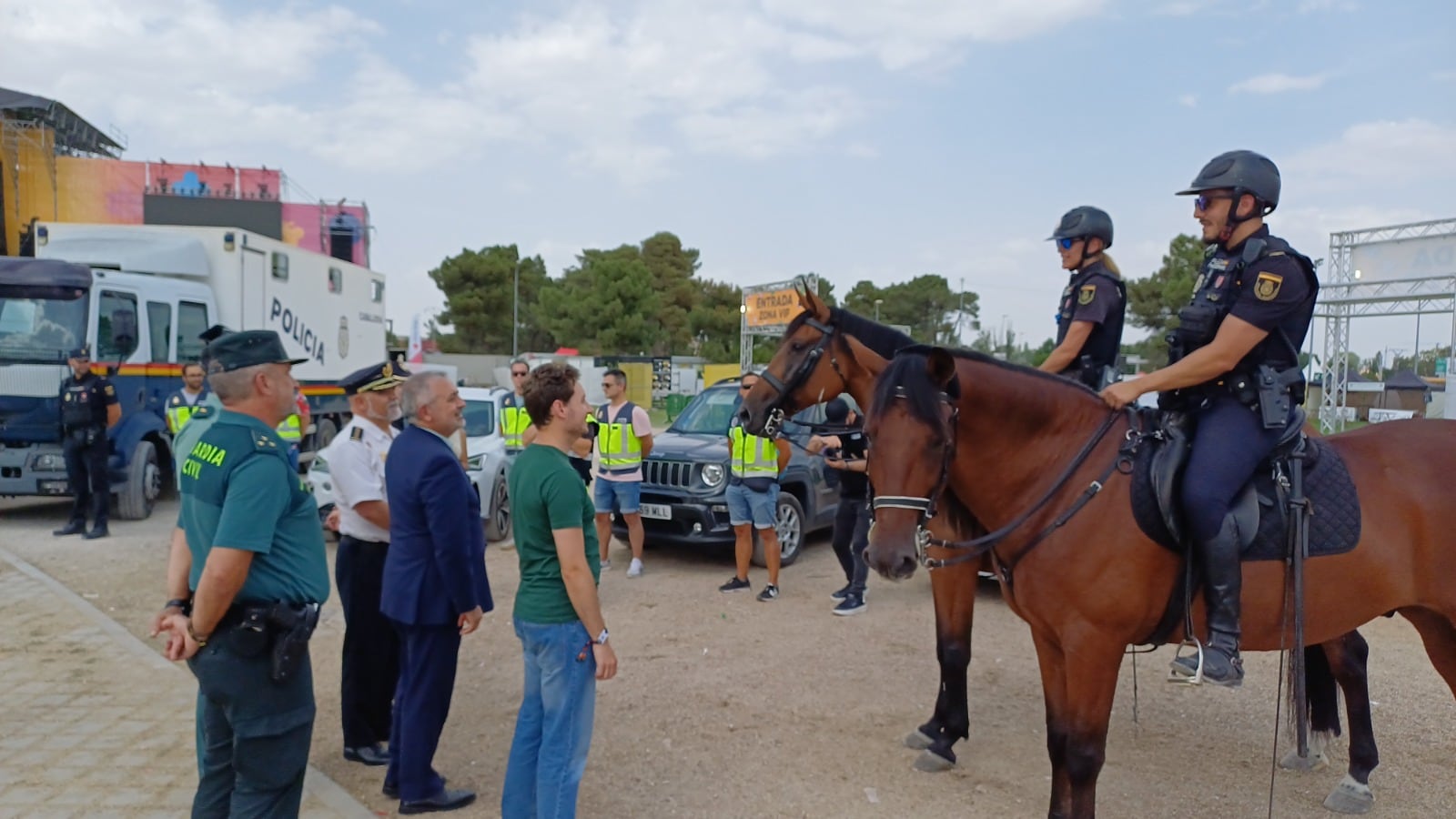 Muestra del despliegue de seguridad de la Subdelegación del Gobierno