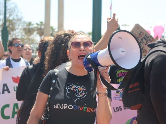 La manifestación que ha recorrido el centro de Málaga ha exigido una educación pública inclusiva y de calidad (Neurodiverso)