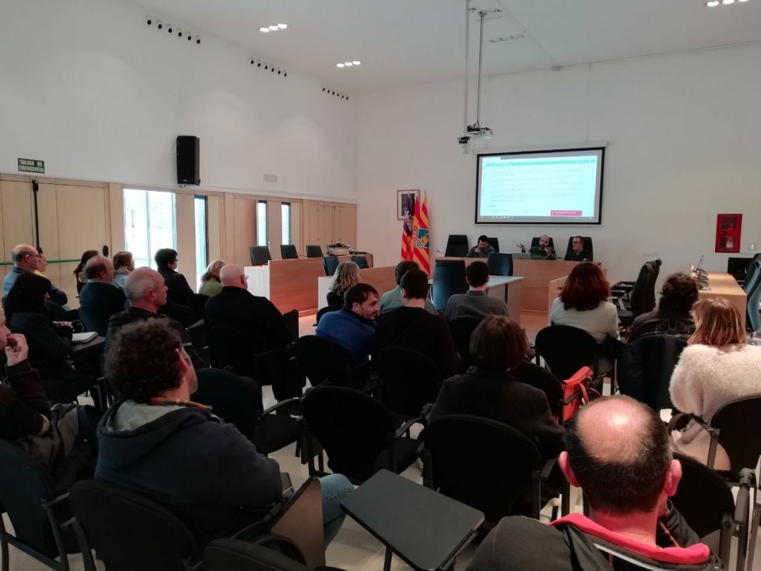 Un momento durante la presentación de las ayudas