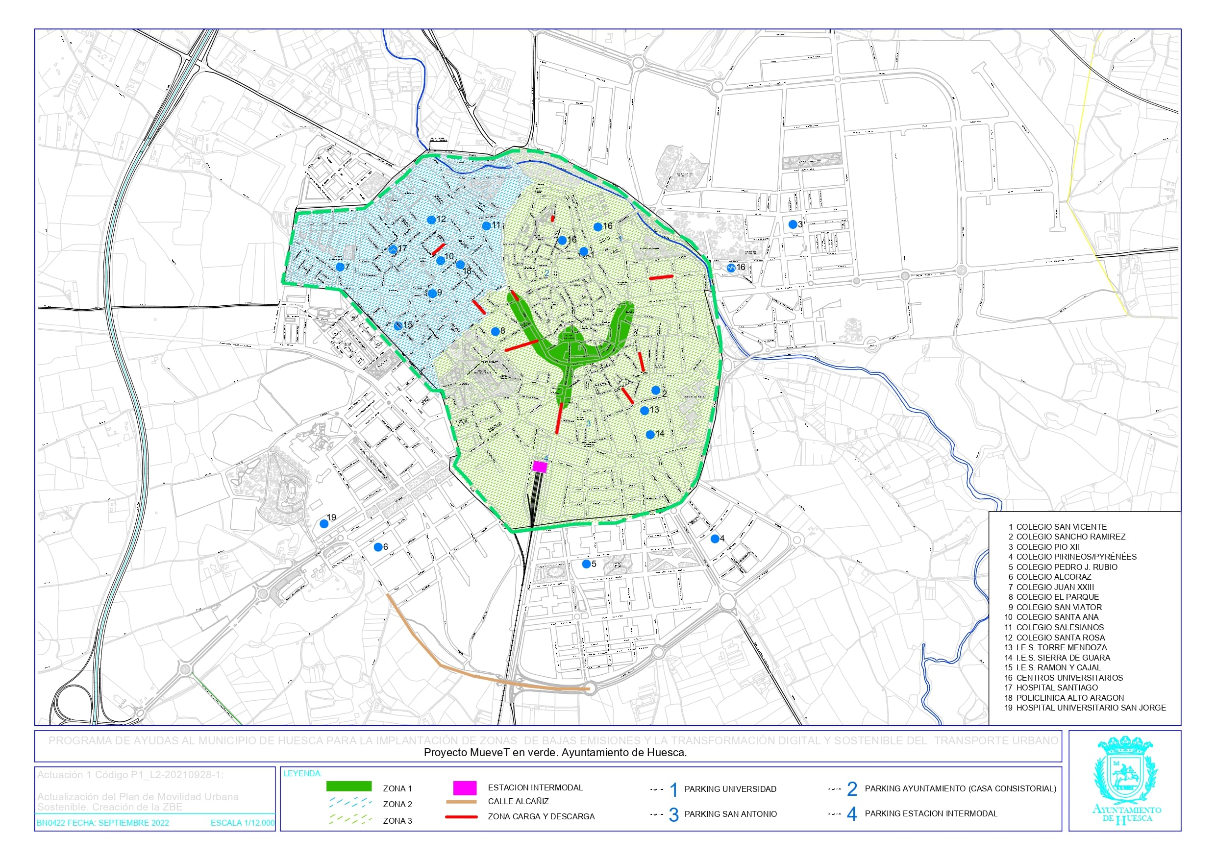 Mapa de MueveT en verde