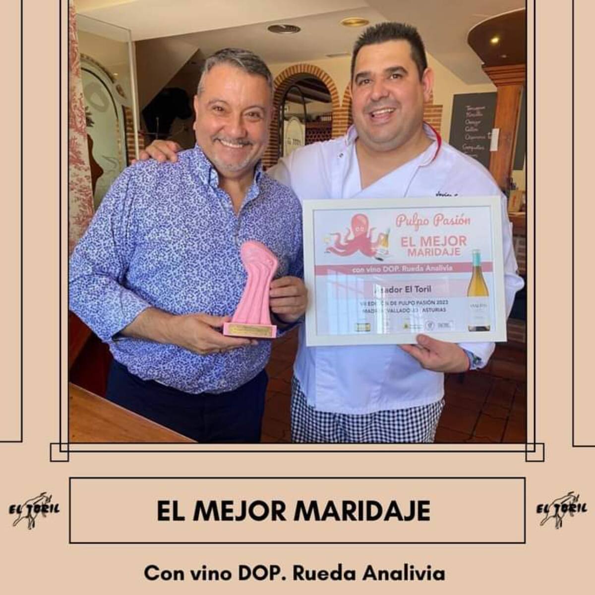 El Asador ‘El Toril’ de Alalpardo recibe el premio al ‘Mejor Maridaje de Madrid’
