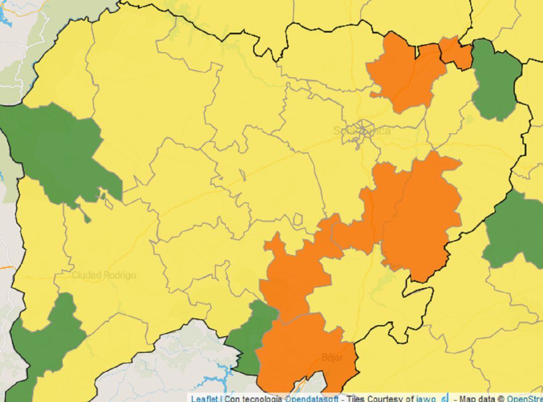 Incidencia de la pandemia en Salamanca este martes.