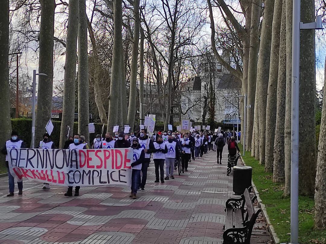 Movilización de los trabajadores de Aernnova contra los despidos