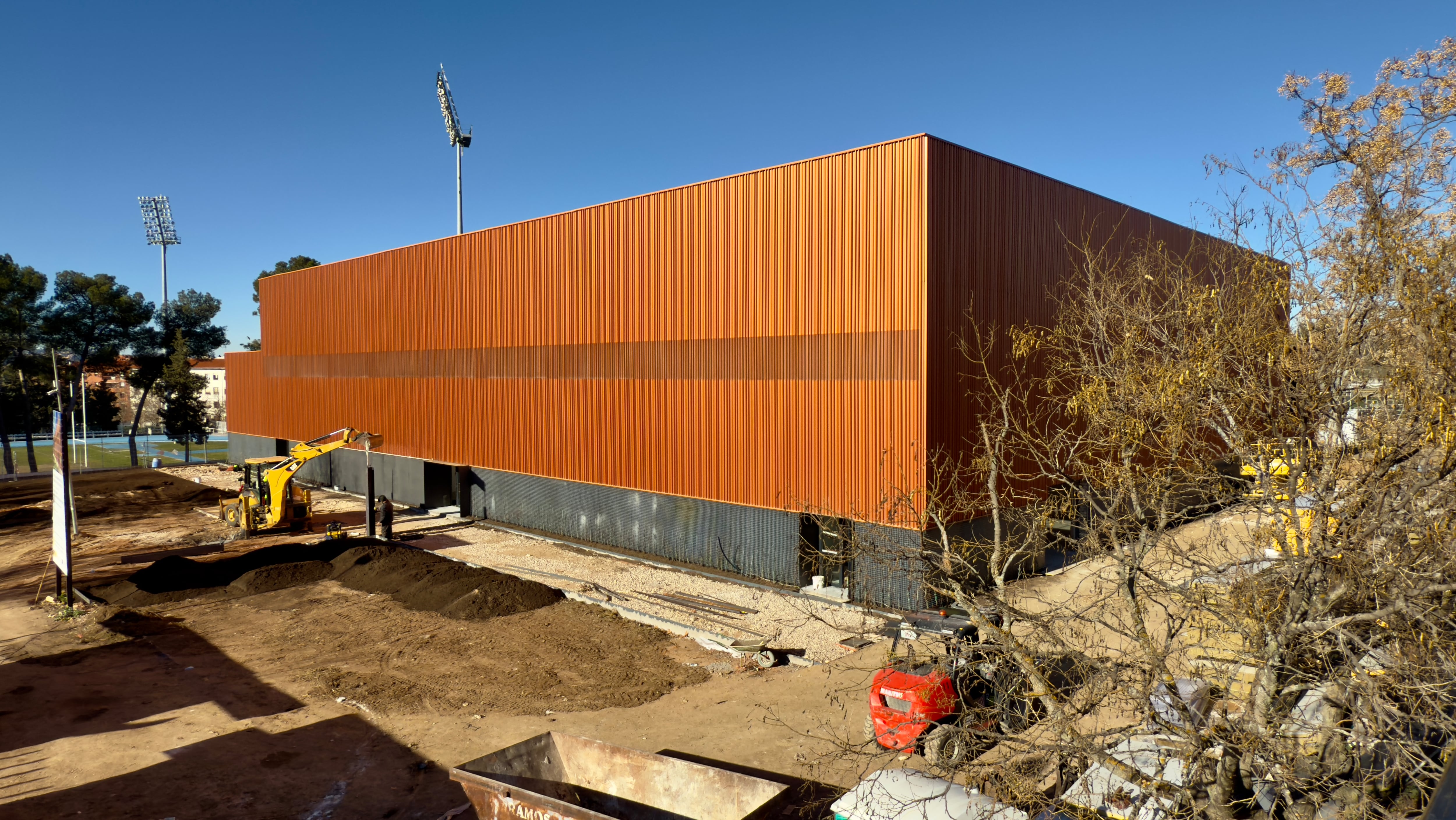 Imagen de archivo de la evolución de las obras del pabellón de la Escuela de Gimnasia de Toledo