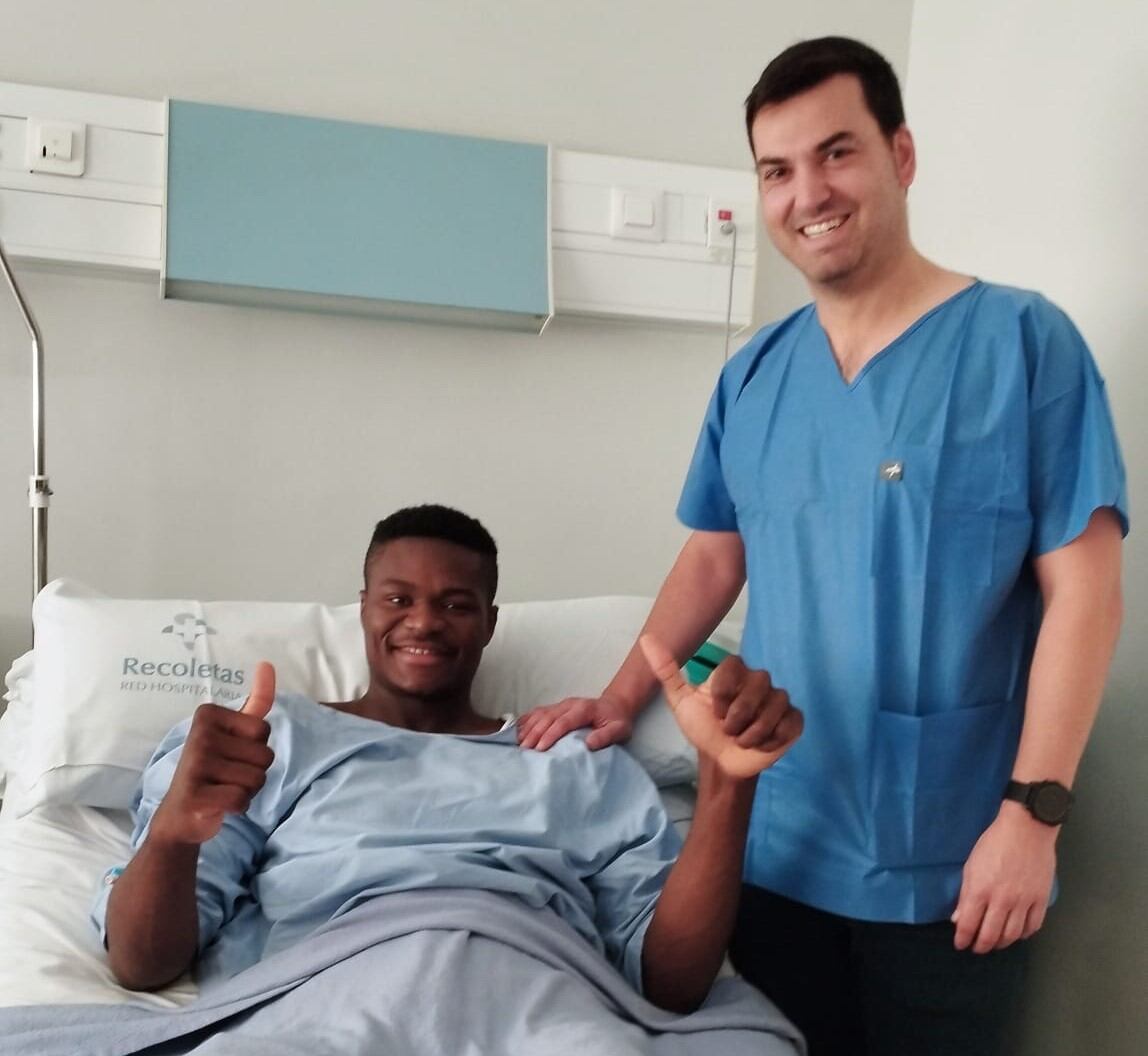 Garmine Kande, optimista tras su operación. / Foto: CB Tizona