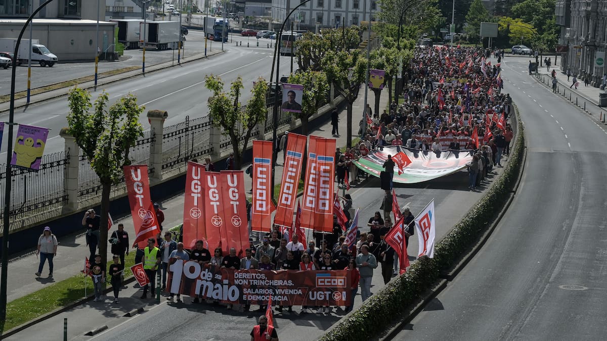 A Coruña se moviliza en el Primero de Mayo: salarios, vivienda y “no a la guerra”