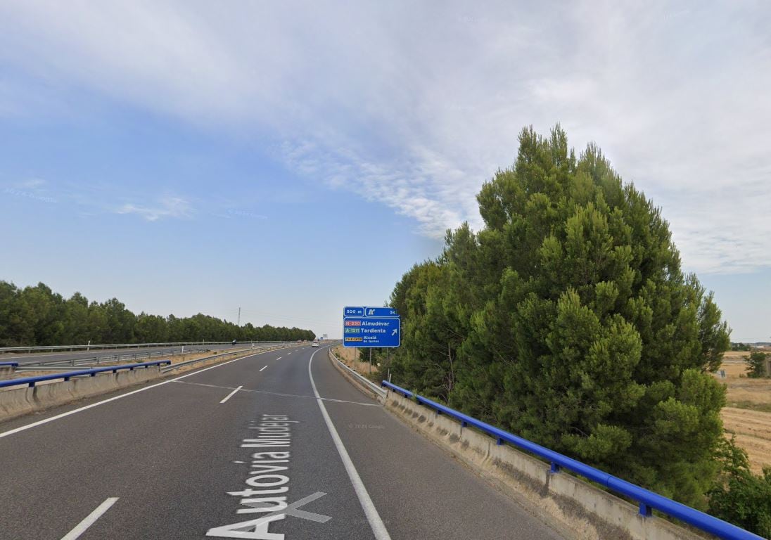 Autovía A-23 a su paso por Almudévar (google-maps)