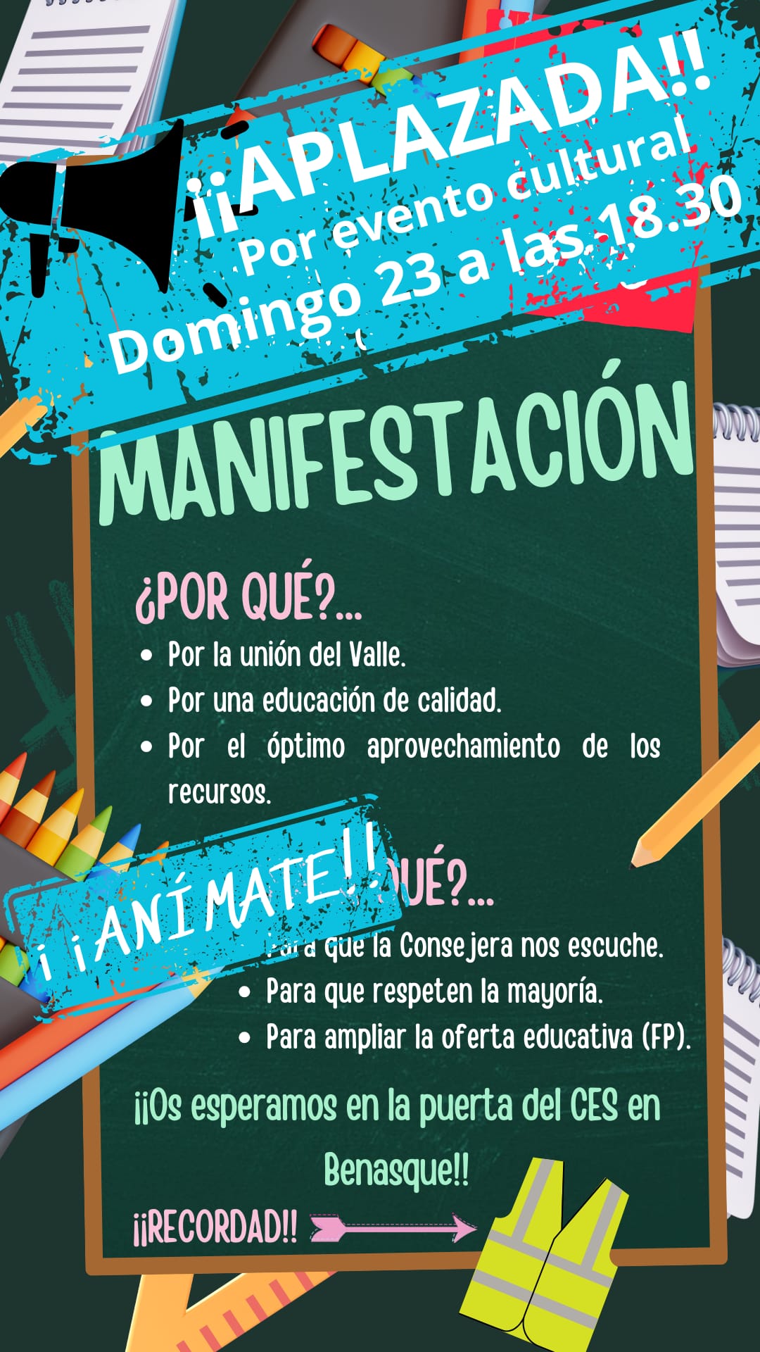 Cartel manifestación Benasque.