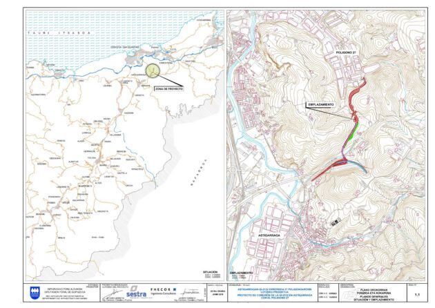 Planos generales en los que se muestra el lugar por el que irá el nuevo vial