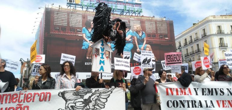 Protesta contra fondos buitre en Madrid 