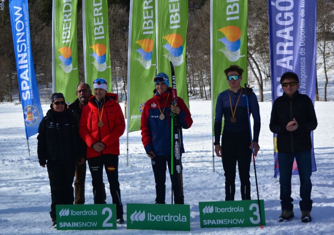 Podio masculino del Campeonato de Aragón