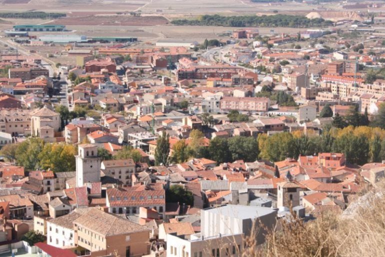 Vista aérea de la villa peñafielense.