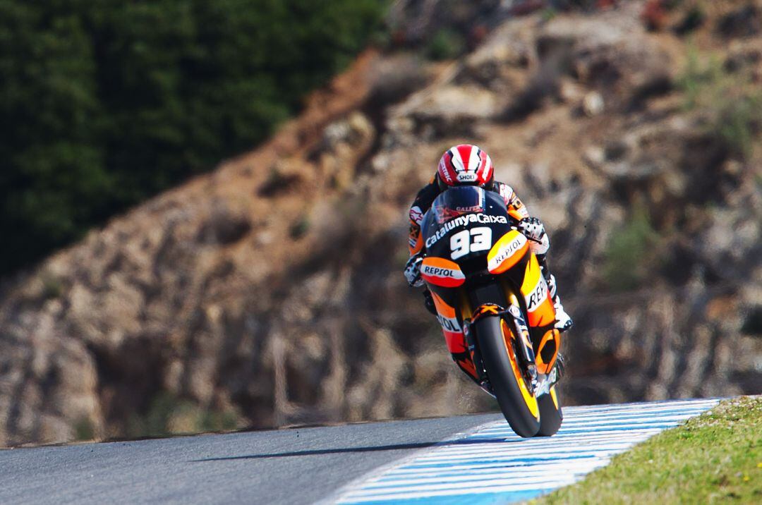 Marc Márquez, en unos entrenamientos de MotoGP en Jerez.
