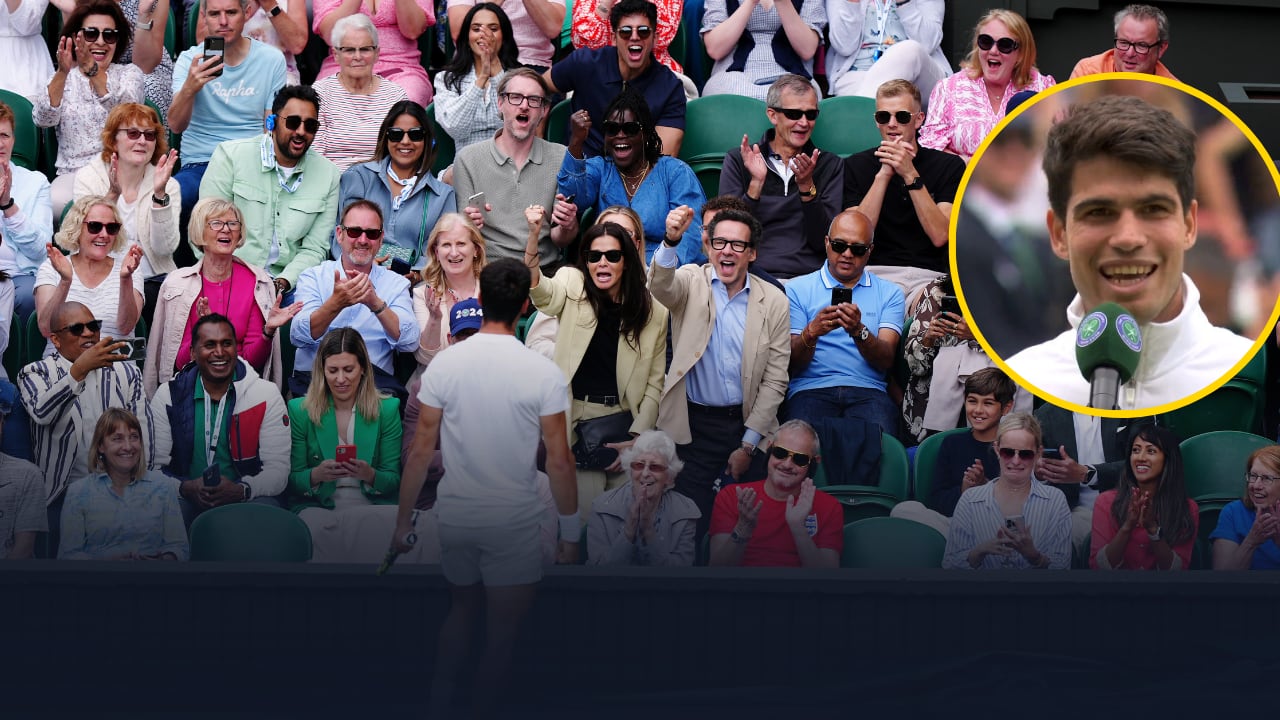 Carlos Alcaraz, durante las semifinales de Wimbledon 2024