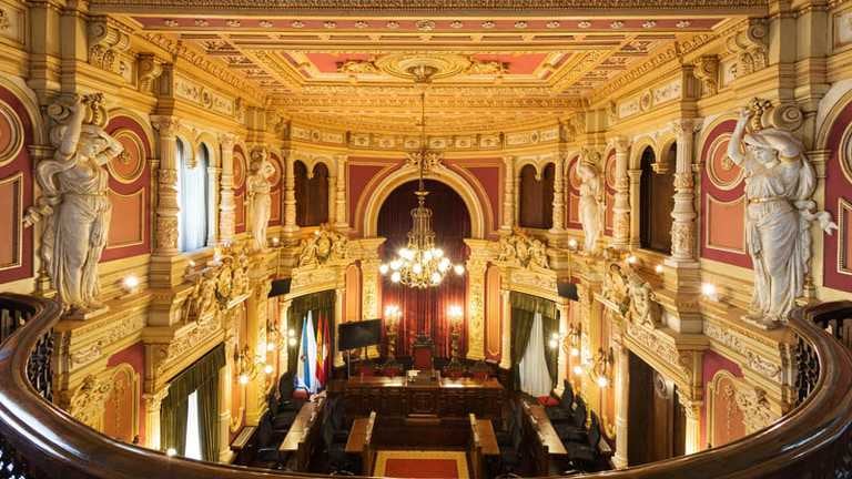 Foto de archivo del salón de plenos del Concello de Ourense