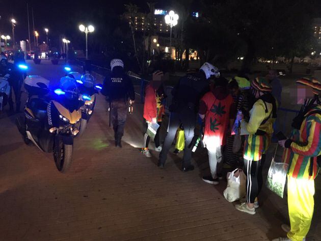 Dispositivo policial durante el Sábado Ramblero