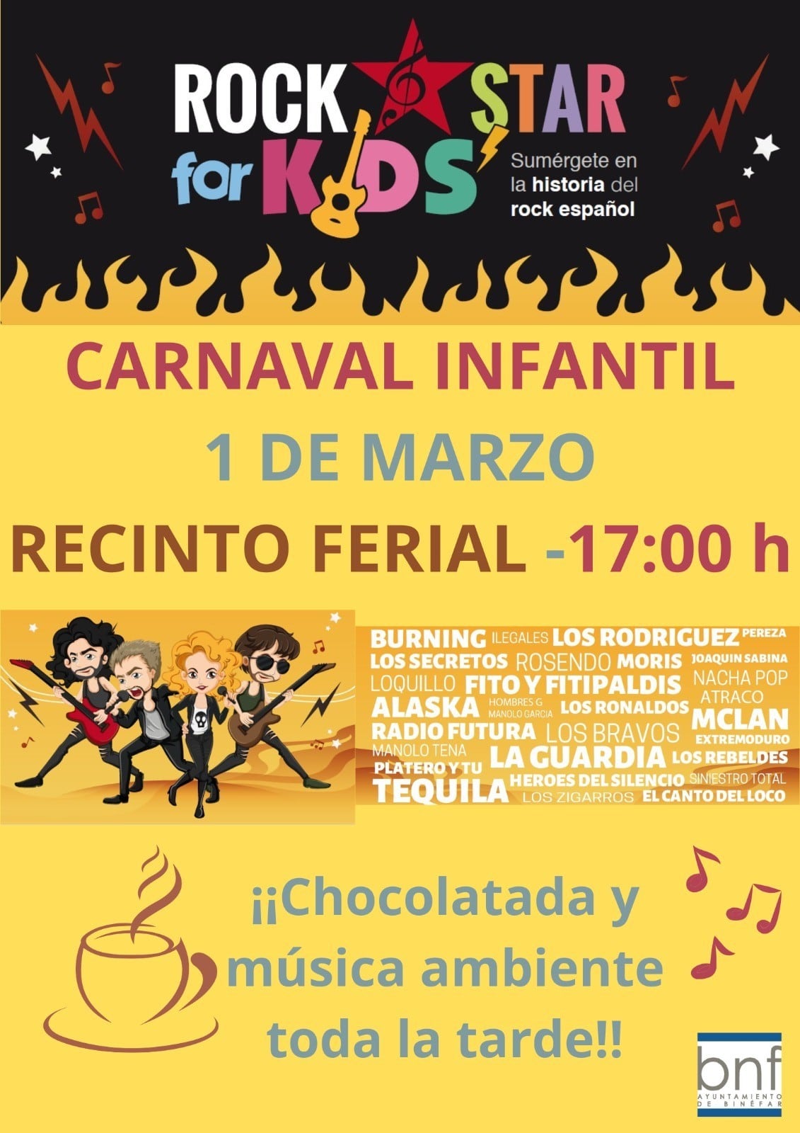 Cartel del carnaval infantil de Binéfar