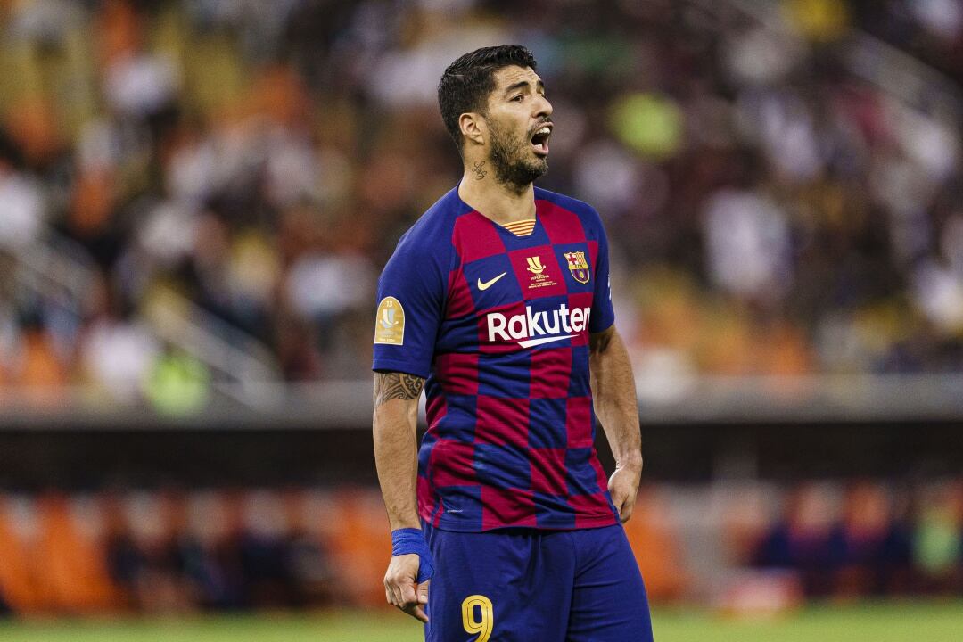 Luis Suárez en el último partido frente al Atlético