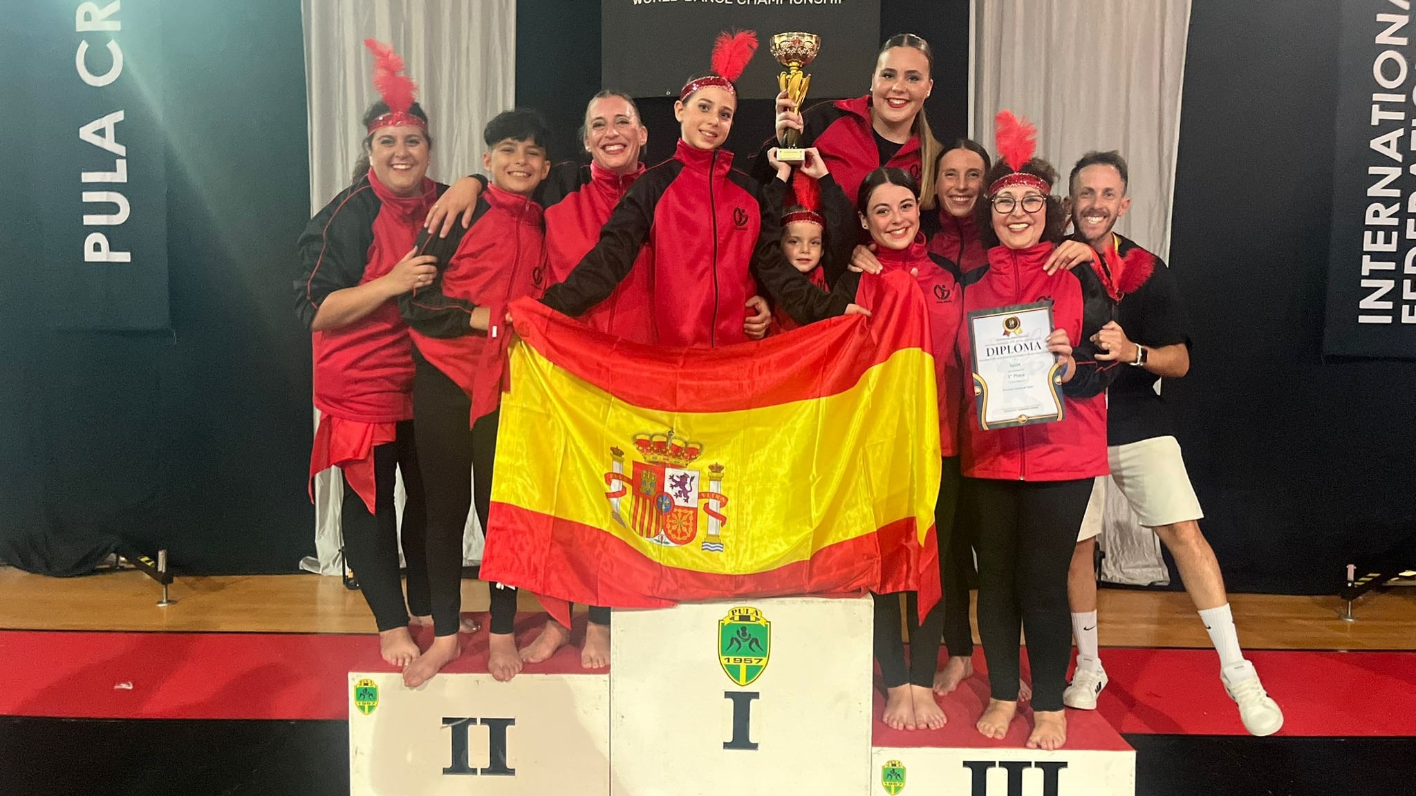 Representantes del Gimnasio Espadas de Elda en el Mundial de Croacia