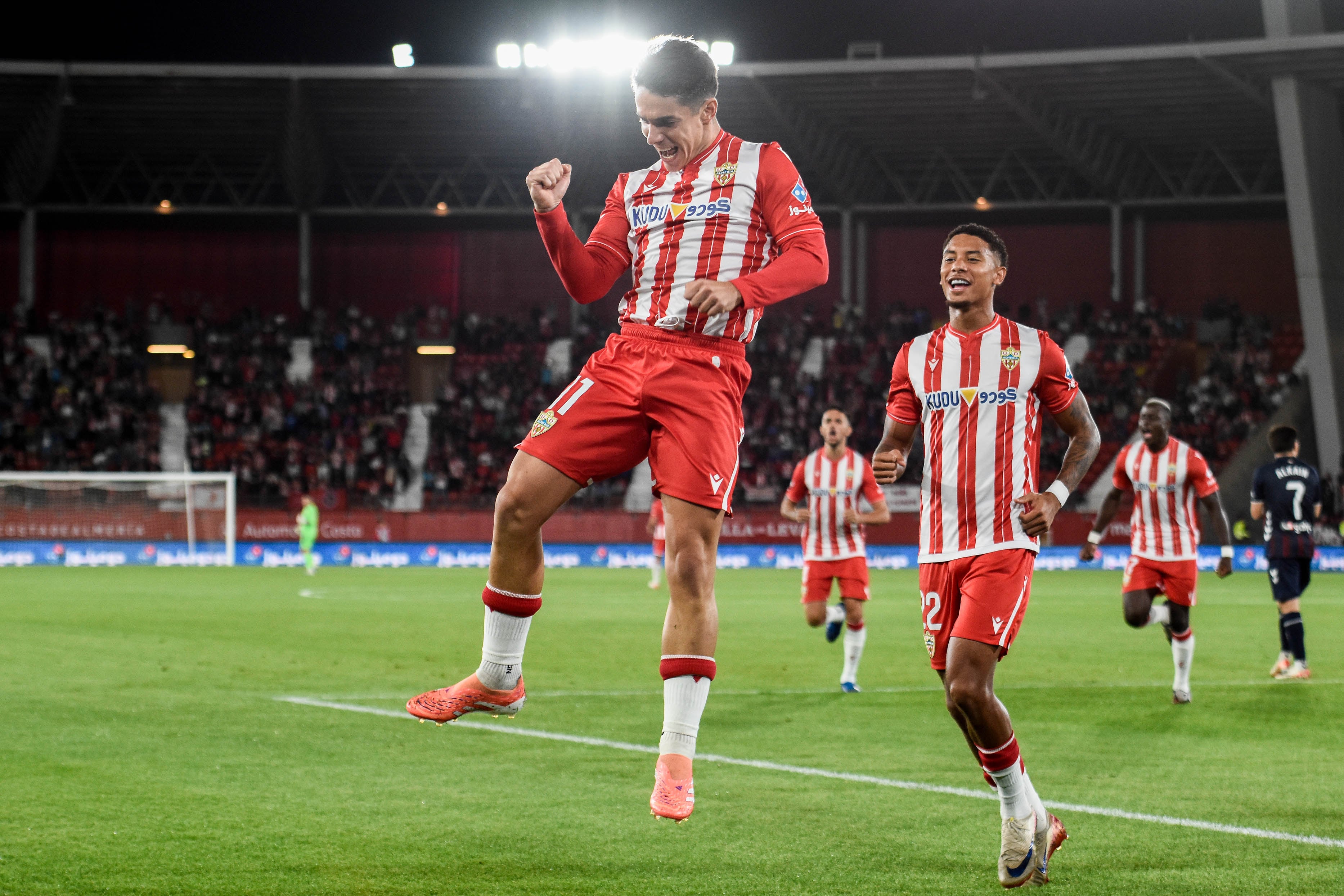 Arribas celebra su gol al Eibar en el partido del pasado sábado por la noche.