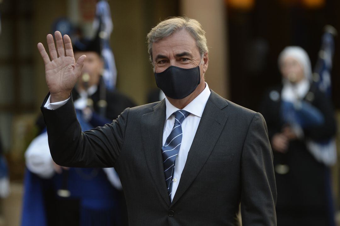 Carlos Sainz durante la ceremonia de los premios Princesa de Asturias 2020.