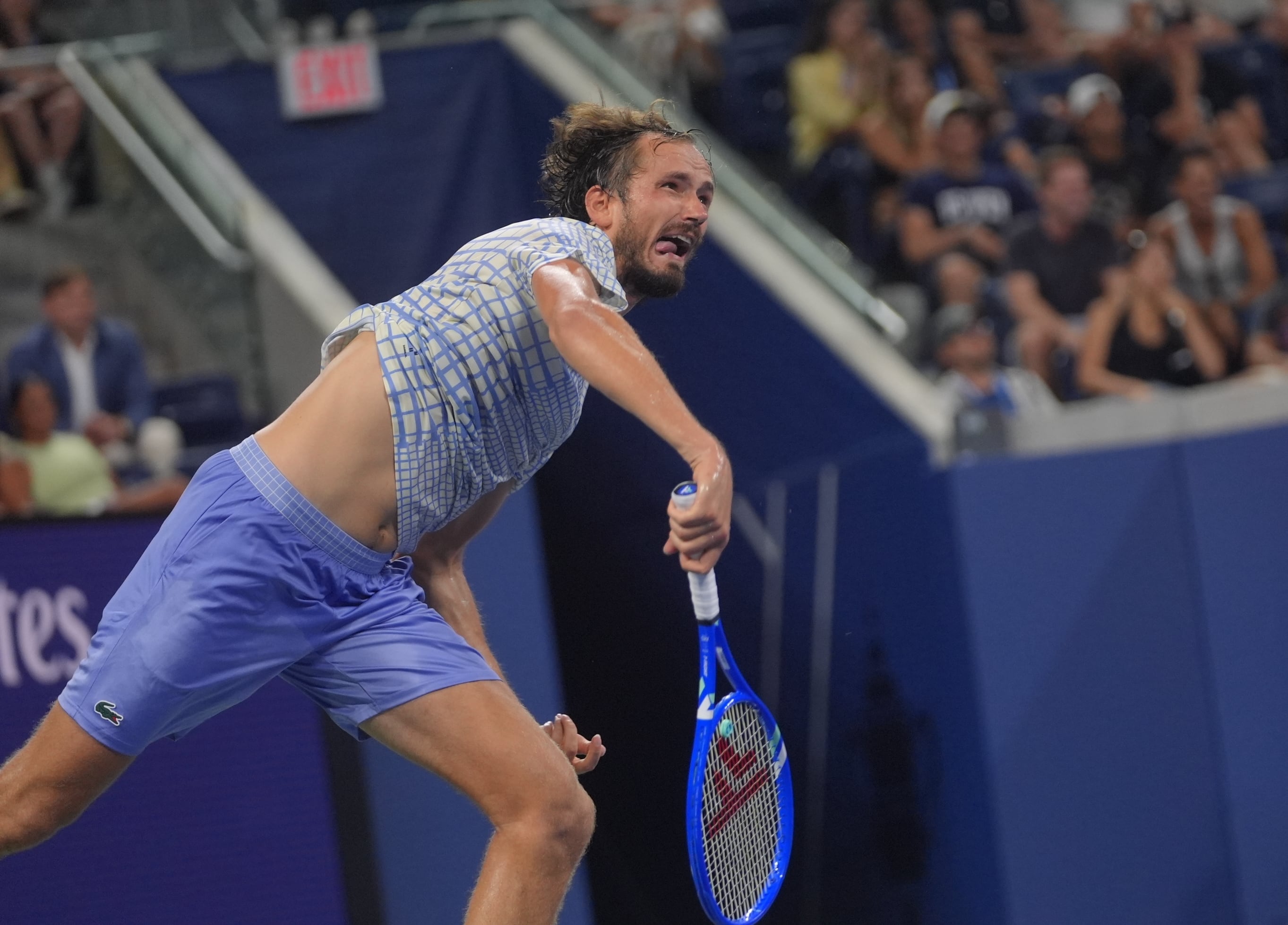 Daniil Medvedev, durante su partido con Benjamin Bonzi