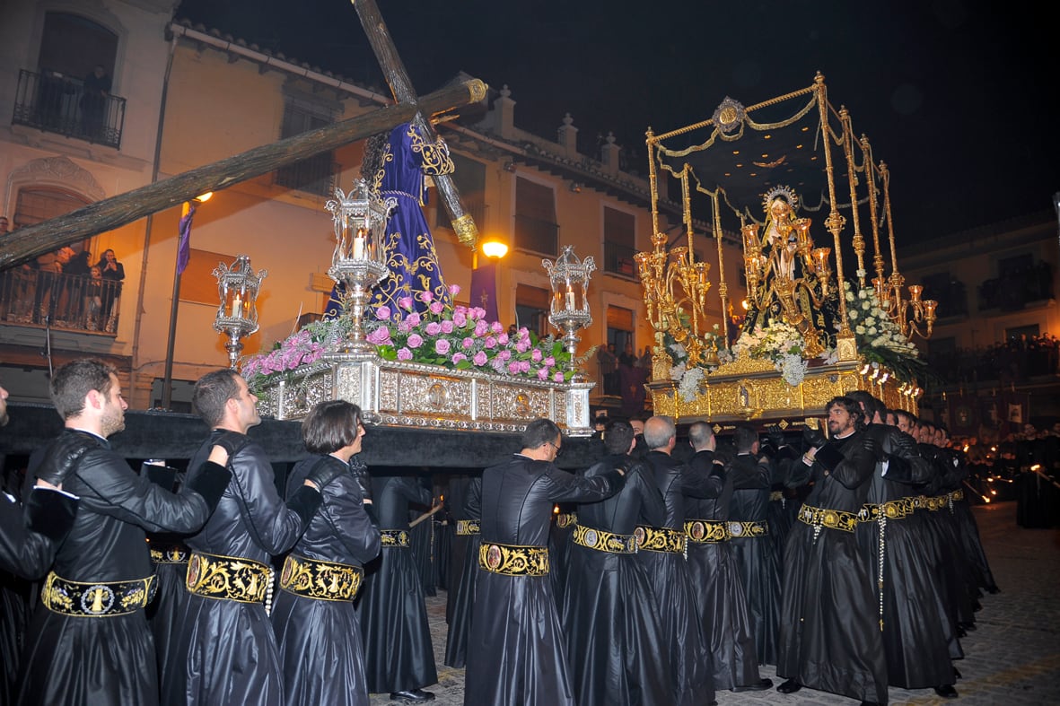 Procesión del Encuentro Doloroso de Sagunt en el año 2016.