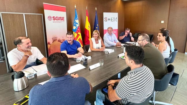 Reunión de la Conselleria de Interior con representantes sindicales de la SGISE en agosto de 2024