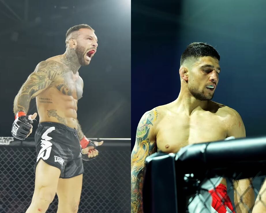 Tenaglia (izquierda) y Pepe Torres (derecha) tras vencer sus respectivos combates