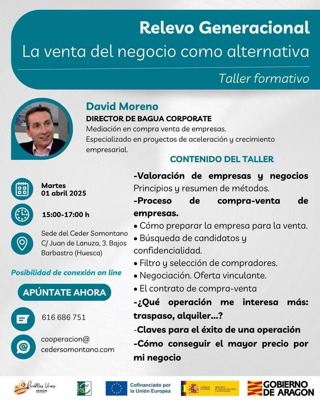 Cartel del taller formativo en Barbastro