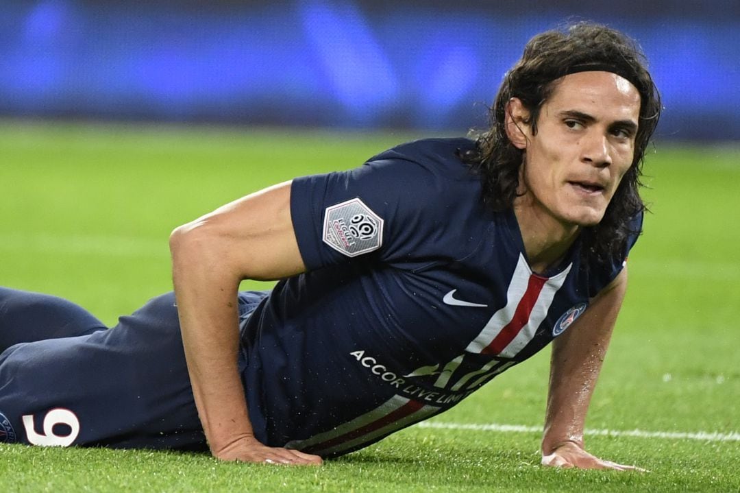 Edinson Cavani, en un partido del PSG.