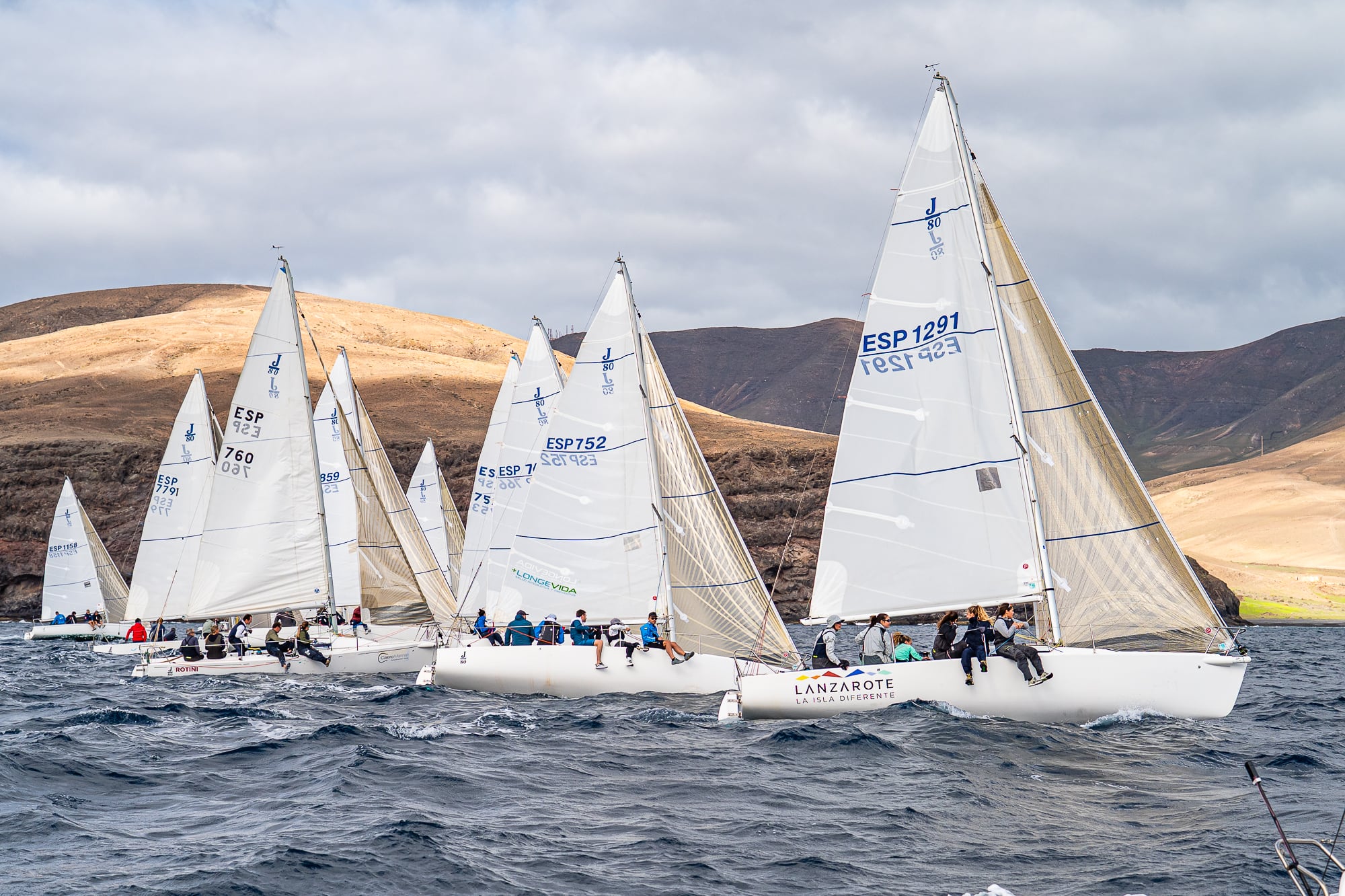 Participantes en la Copa de Canarias Puerto Calero J80.
