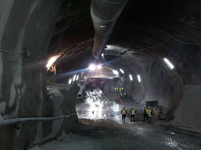 Obra del tramo Herra-Altza del Metro de Donostialdea