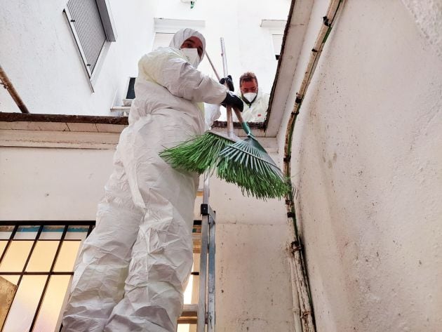 Dispositivo de limpieza de inmuebles en el barrio de Orriols