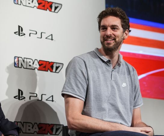 Gasol, durante la presentación