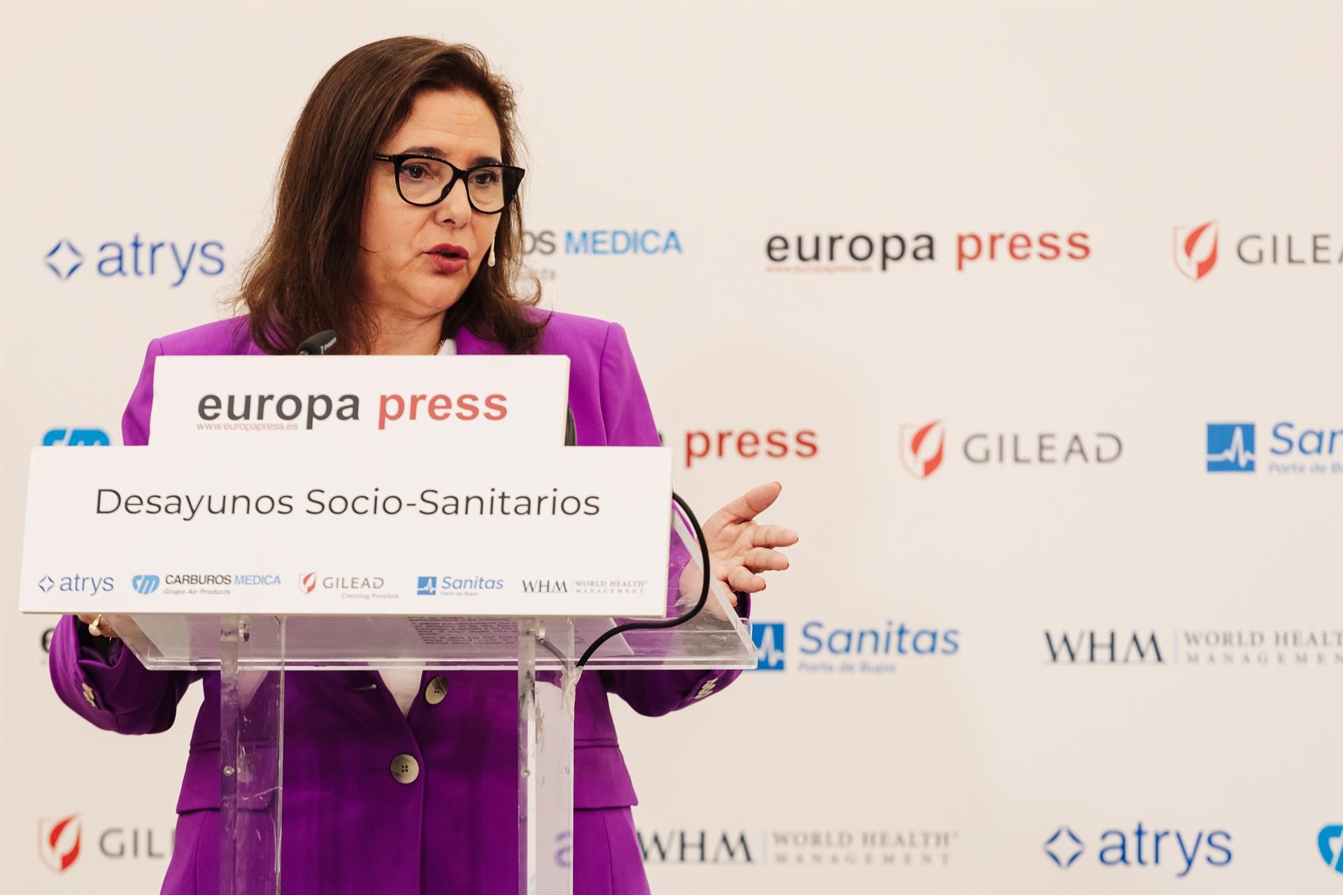 Manuela García, consellera salud de Baleares en Desayuno Europa Press