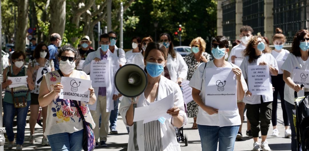 Foto de archivo de protesta de sanitarios