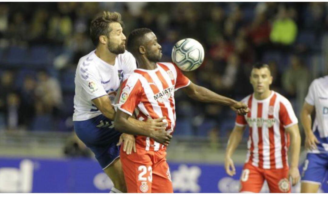 Diamanka, durante un partido con el Girona