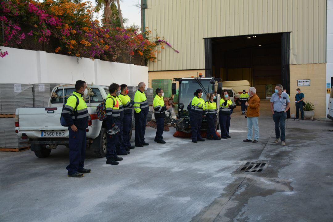 Un momento de la recepción a los trabajadores.