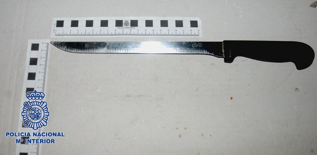 Uno de los machetes intervenidos.
