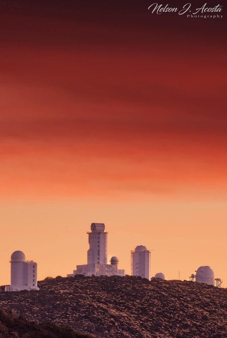 Atardecer en el observatorio de Izaña