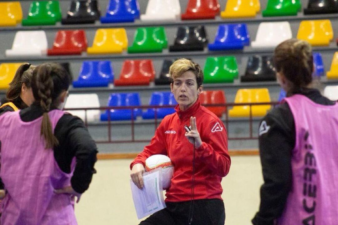 Alicia Morell durante un entrenamiento esta temporada