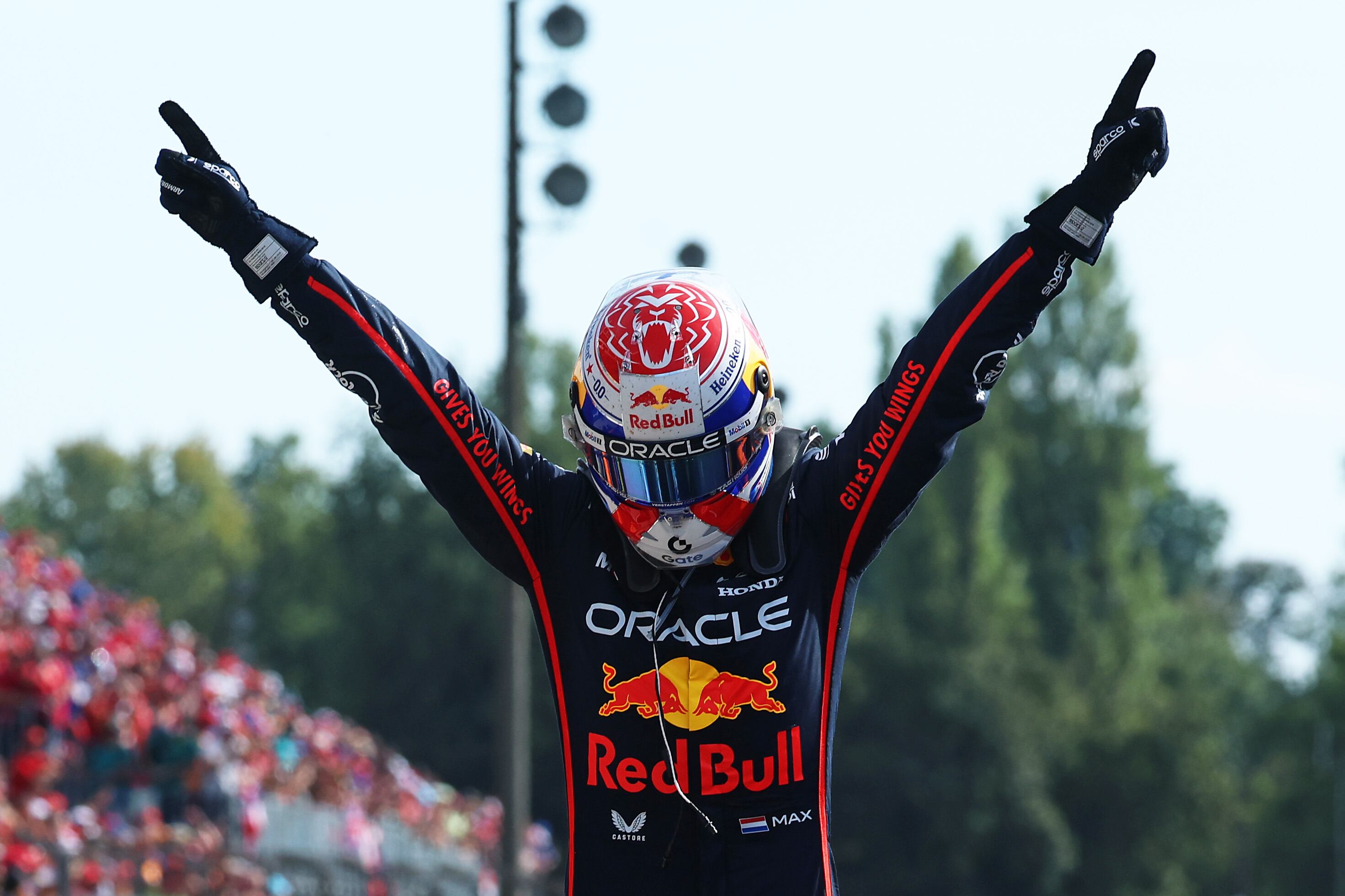 Max Verstappen celebra su victoria en el GP de Monza