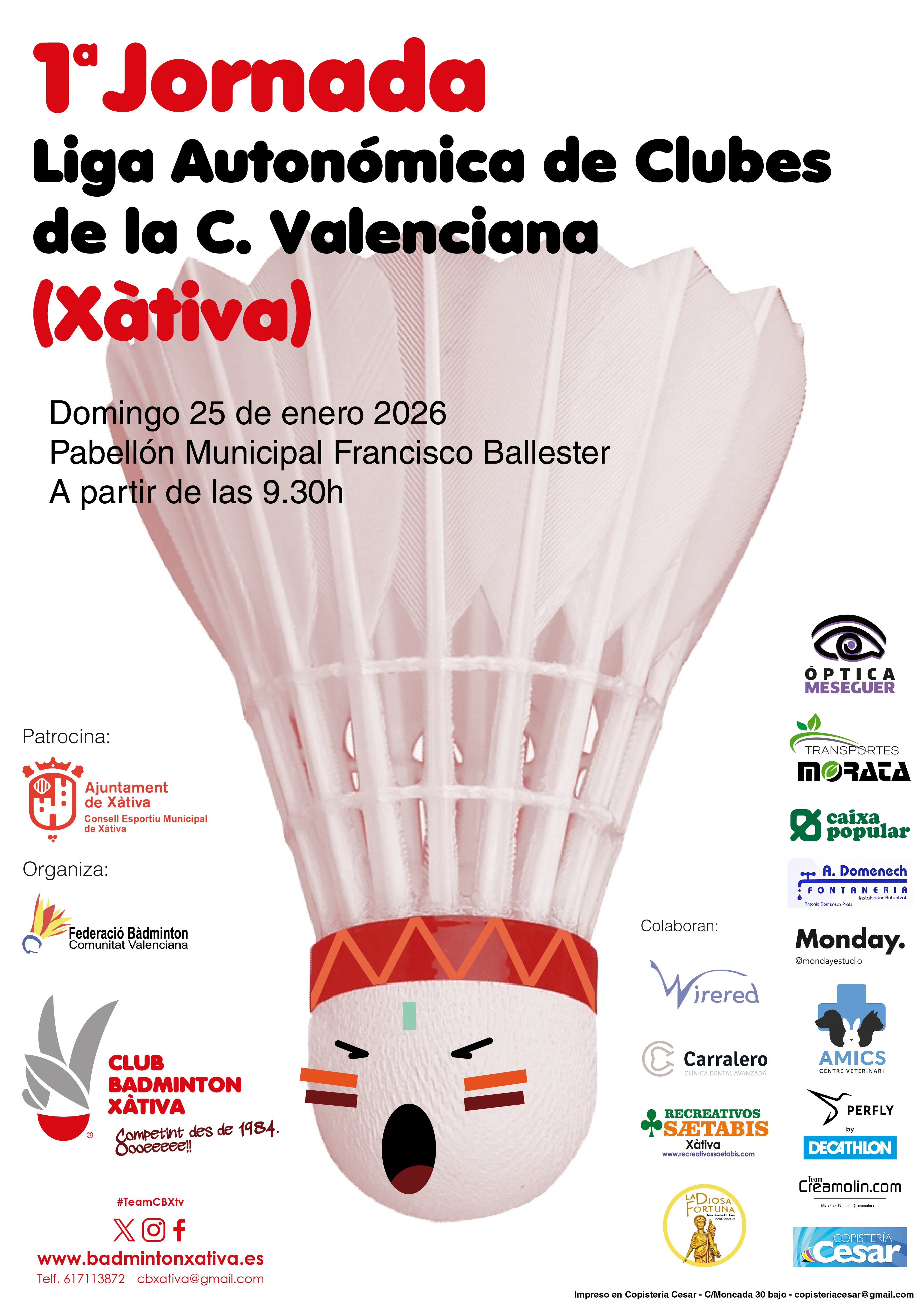 Cartel evento de este domingo del CBX